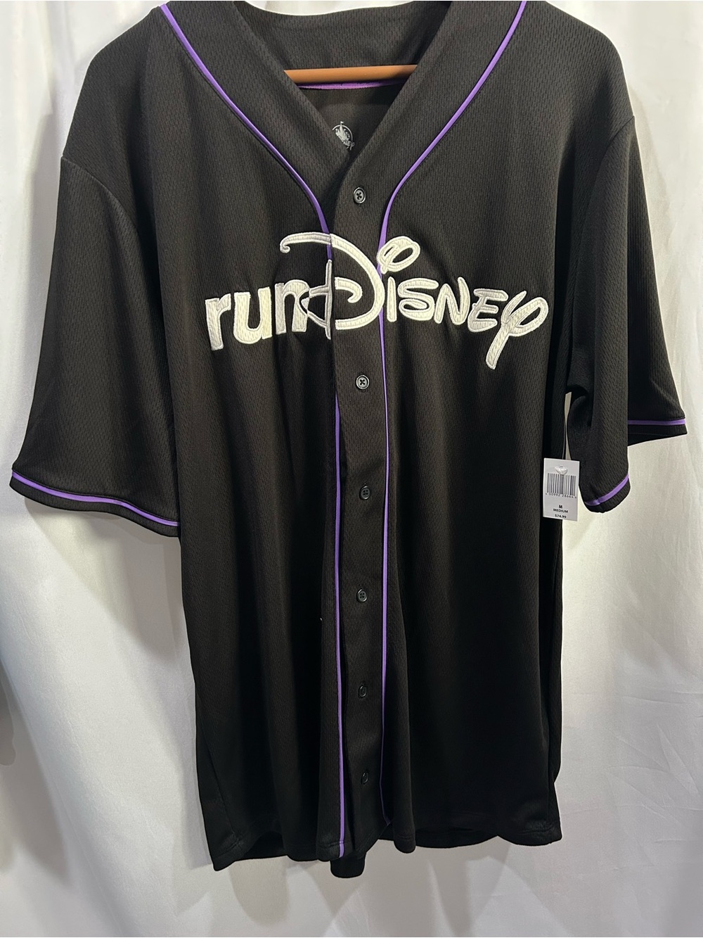 Disney Black RunDisney Baseball Jersey Halloween Magic Key